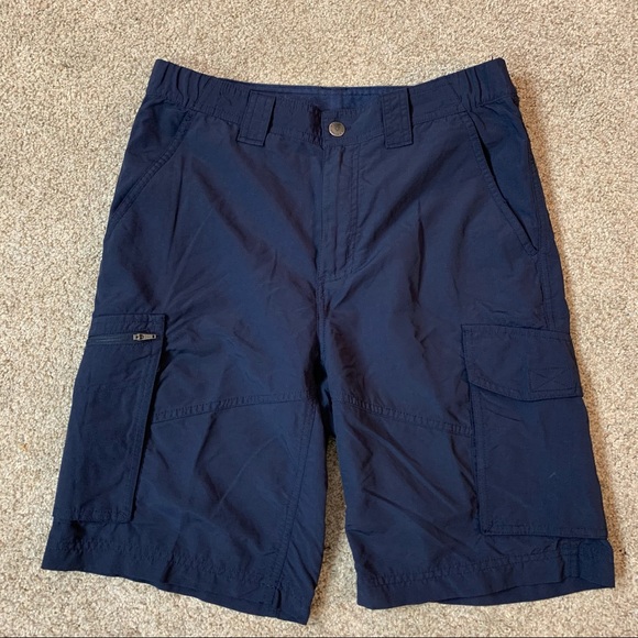 Men's COLUMBIA Navy Blue OMNI-SHADE Hiking SHORTS - Picture 2 of 4